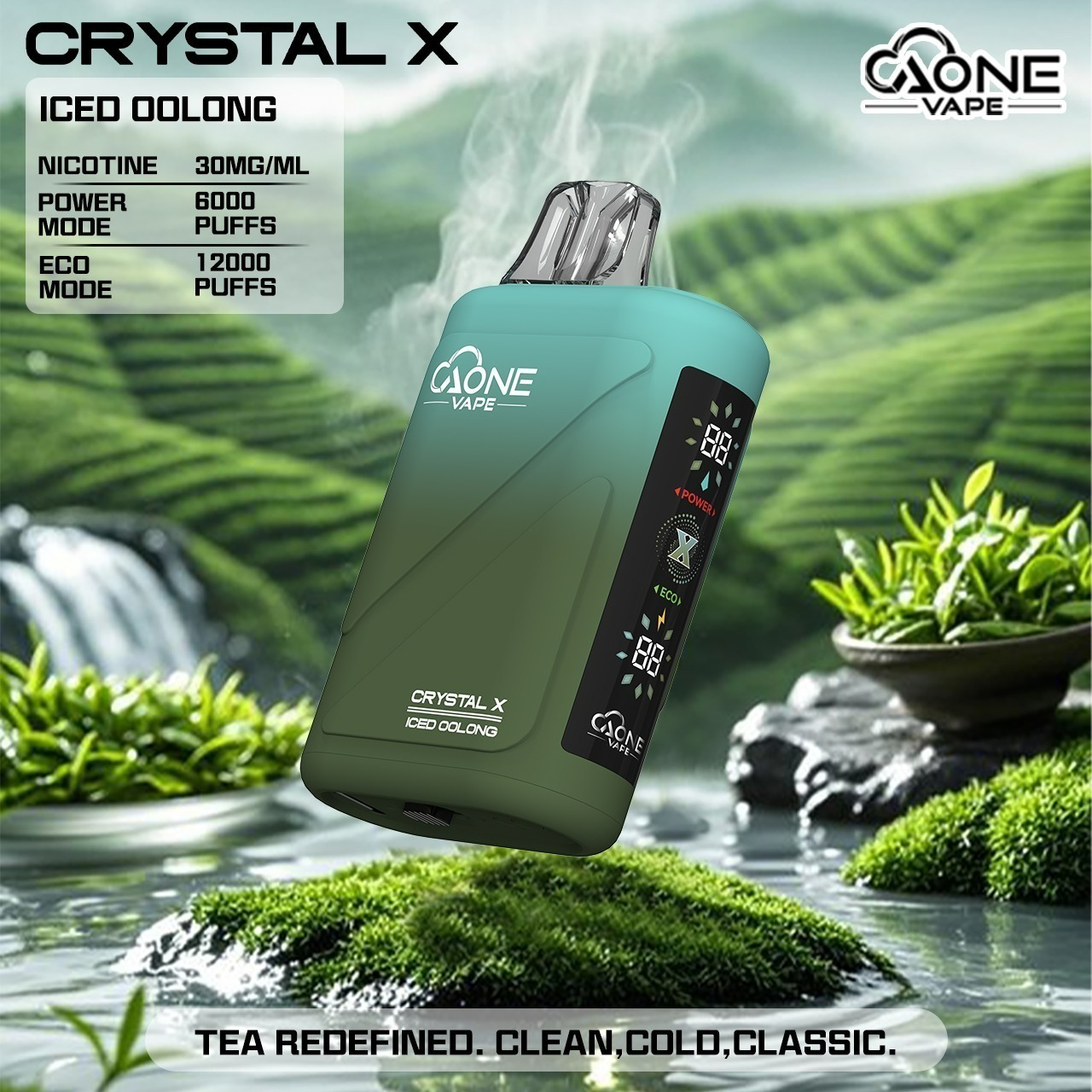 AONE VAPE Crystal 水晶 二代　12000口 一次性電子煙
