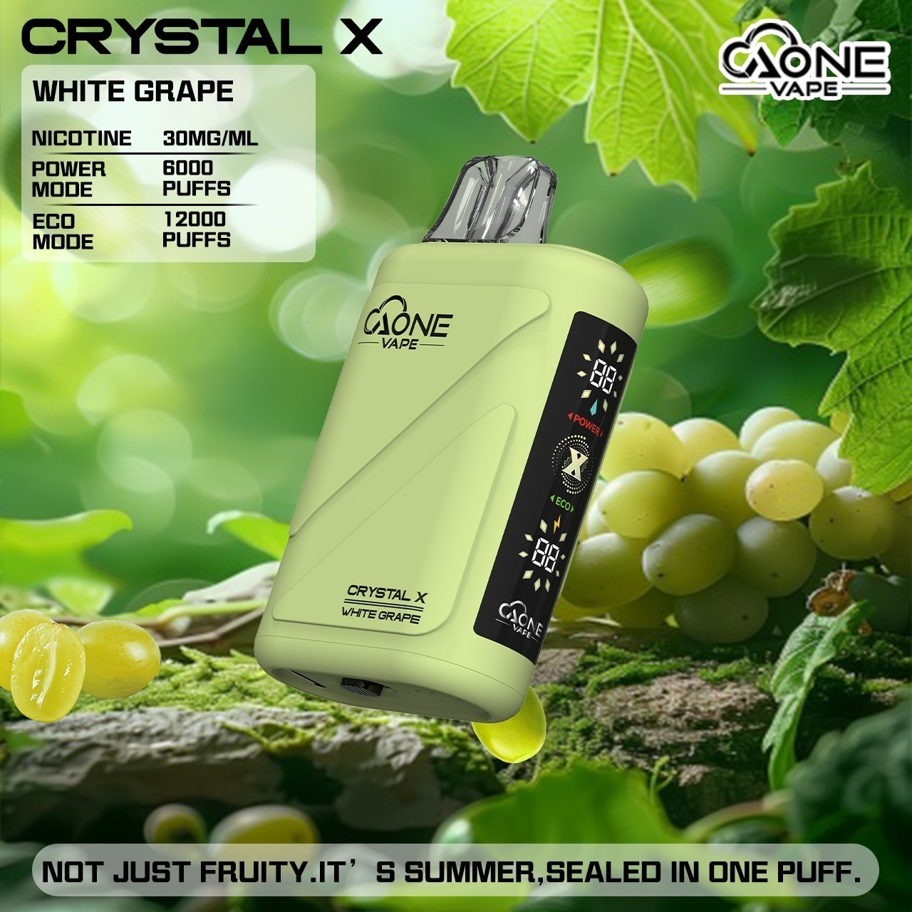 AONE VAPE Crystal 水晶 二代　12000口 一次性電子煙